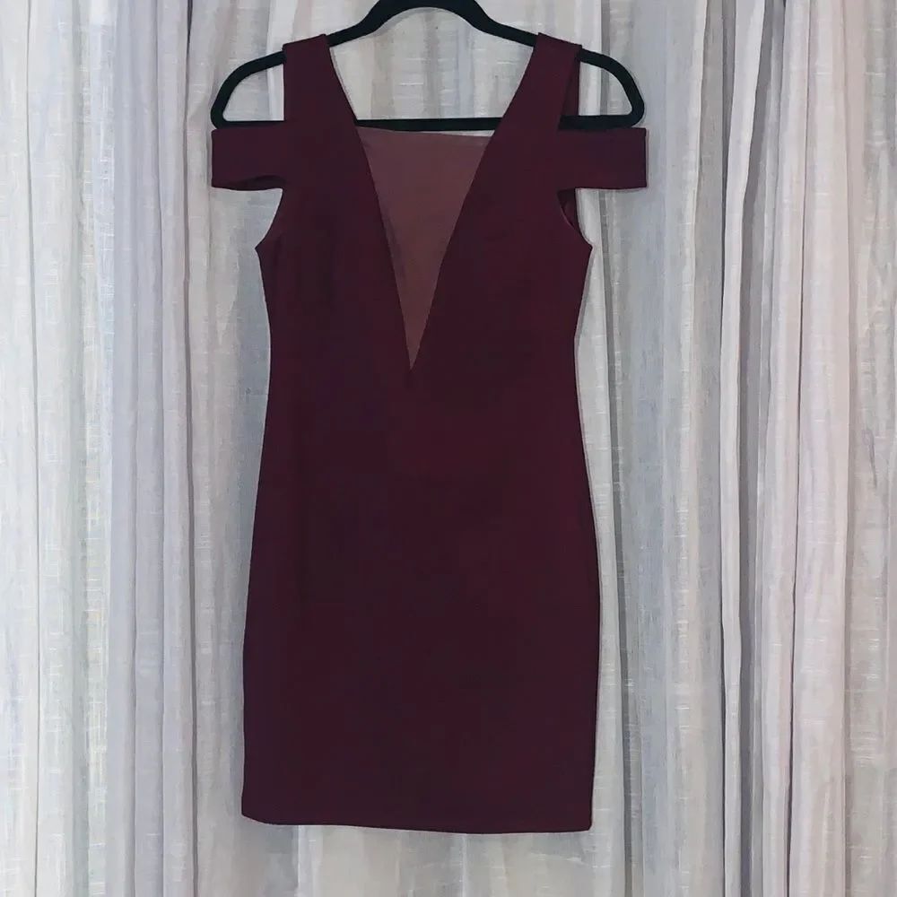 Halston Heritage Merlot Dress